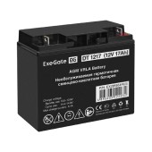 батареи Exegate EX285954RUS Аккумуляторная батарея DT 1217 (12V 17Ah, клеммы F3 (болт М5 с гайкой))