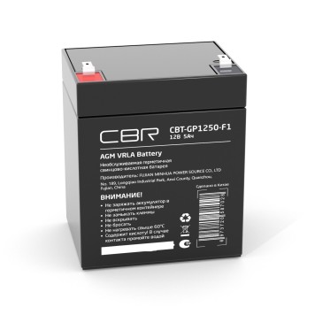 батареи CBR Аккумуляторная VRLA батарея CBT-GP1250-F1 (12В 5Ач), клеммы F1
