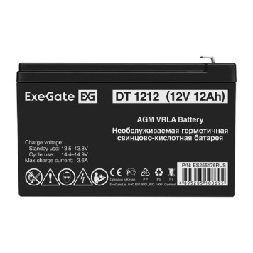 батареи ExeGate ES255176RUS DT 1212 (12V 12Ah, клеммы F2)-1