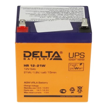 батареи Delta HR 12-21 W (5 А\ч, 12В) свинцово- кислотный  аккумулятор  -2