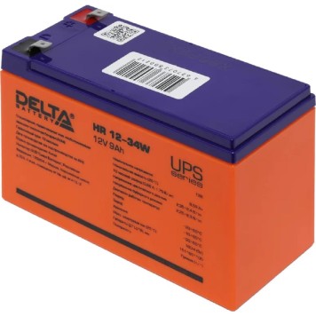 батареи Delta HR 12-34 W (9 А\ч, 12В) свинцово- кислотный  аккумулятор-1