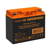батареи Exegate EP234540RUS Аккумуляторная батарея HR 12-18/EXG12180 (12V 18Ah, клеммы F3 (болт М5 с гайкой))