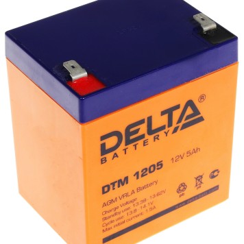 батареи Delta DTM 1205  (5 А\ч, 12В) свинцово- кислотный аккумулятор  -2