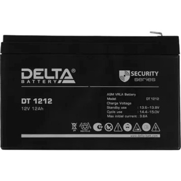 батареи Delta DT 1212 (12 А\ч, 12В) свинцово- кислотный аккумулятор  -2