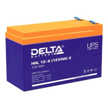 батареи Delta HRL 12-9 (1234W) X (9А\ч, 12В) свинцово- кислотный  аккумулятор