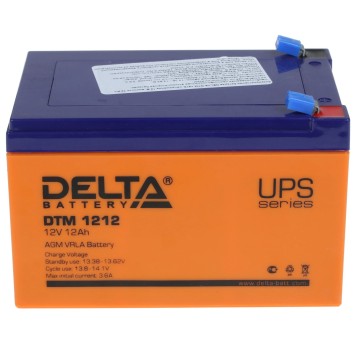 батареи Delta DTM 1212  (12 А\ч, 12В) свинцово- кислотный аккумулятор  -2
