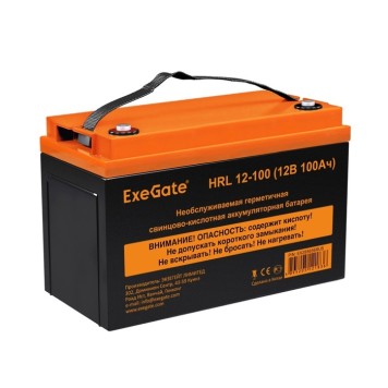 батареи Exegate EX285656RUS Аккумуляторная батарея ExeGate HRL 12-100 (12V 100Ah, под болт М6)