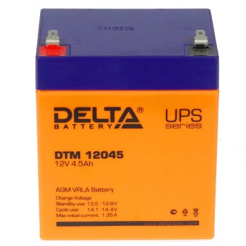 батареи Delta DTM 12045  (4,5А\ч, 12В) свинцово- кислотный аккумулятор  -1