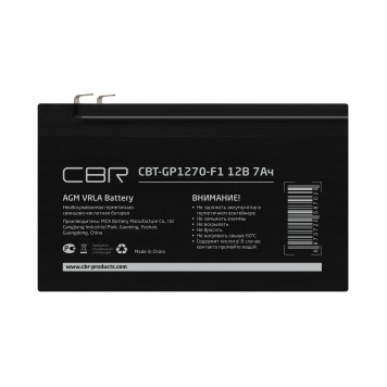 батареи CBR Аккумуляторная VRLA батарея CBT-GP1270-F1 (12В 7Ач), клеммы F1