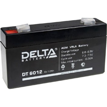 батареи Delta DT 6012 (1,2 А\ч, 6В) свинцово- кислотный аккумулятор  