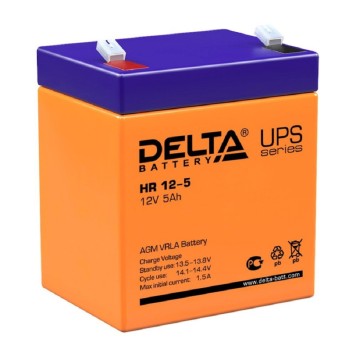 батареи Delta HR 12-5 (5 А\ч, 12В) свинцово- кислотный аккумулятор  