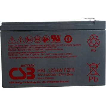 батареи CSB Батарея HRL1234W (12V, 9Ah) (FR) (с увеличенным сроком службы 10 лет)-1
