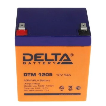 батареи Delta DTM 1205  (5 А\ч, 12В) свинцово- кислотный аккумулятор  -1