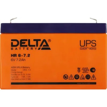 батареи Delta HR 6-7.2 (7.2 А\ч, 6В) свинцово- кислотный аккумулятор  -1