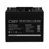 батареи CBR Аккумуляторная VRLA батарея CBT-GP12180-L1 (12В 18Ач), клеммы L1 (болт М5 с гайкой)