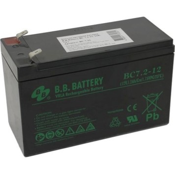 батареи АКБ B.B. Battery BC 7.2-12 (12В 7,2Ач)  ДхШхВ 151x65x100 мм, масса 2.2 кг, клеммы F2