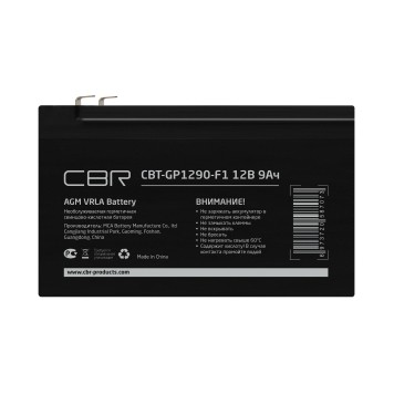 батареи CBR Аккумуляторная VRLA батарея CBT-GP1290-F1 (12В 9Ач), клеммы F1