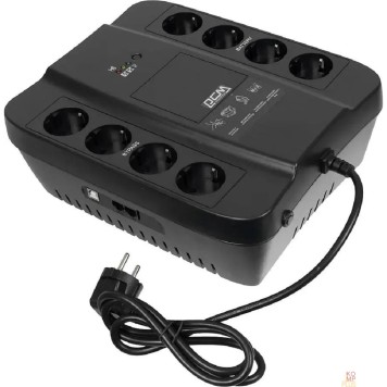 ИБП PowerCom SPD-850U ИБП {Line-Interactive, 850VA / 510W, Tower, Schuko, USB} (688276)-1