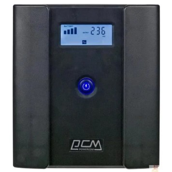 ИБП PowerCom Raptor RPT-1500AP LCD ИБП {Line-Interactive, 1500VA/900W, Tower, 4xEURO, LCD, USB} {1107535}-1