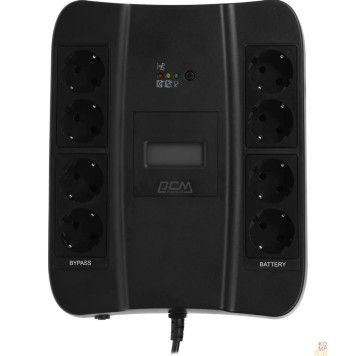 ИБП PowerCom Spider SPD-750U LCD ИБП {Line-Interactive, 750VA / 450W, 8xEURO: 4 с резервным питанием, 4 с фильтрацией, USB} (1138691/1642610)-2