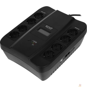 ИБП PowerCom Spider SPD-900U LCD ИБП {Line-Interactive, 900VA / 540W, 8xEURO: 4 с резервным питанием, 4 с фильтрацией, USB} (1168465)-1