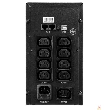 ИБП CROWN ИБП CMU-SP1200IEC USB {1200VA\720W, корпус металл, 2x12V/9AH, розетки 8*IEC+1*IEC C13, AVR, cъёмный кабель питания 1.8 м, RJ11/45, USB, LED}-1