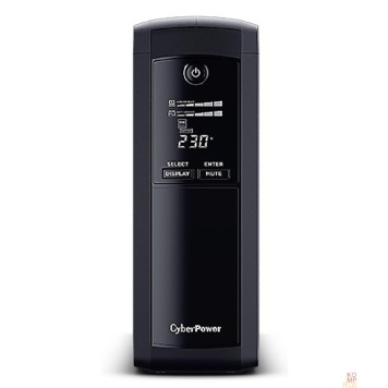 ИБП CyberPower VP1200ELCD ИБП {Line-Interactive, Tower, 1200VA/720W USB/RS-232/RJ11/45  (4 + 1 EURO), 12В/7,2 Ач х 2}-1