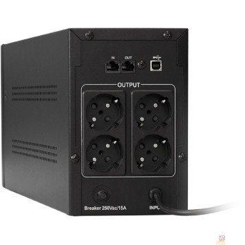 ИБП Exegate EP285519RUS ИБП ExeGate SpecialPro Smart LLB-2000.LCD.AVR.EURO.RJ.USB <2000VA/1200W, LCD, AVR, 4 евророзетки, RJ45/11, USB, Black>-1