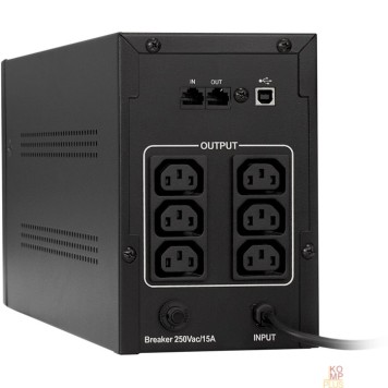 ИБП Exegate EP285480RUS ИБП ExeGate SpecialPro UNB-1000.LED.AVR.C13.RJ.USB <1000VA/650W, LED, AVR, 6*IEC-C13, RJ45/11, USB, Black>-1