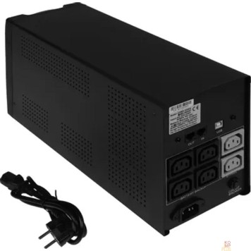 ИБП PowerCom Imperial IMD-2000AP ИБП {Line-Interactive, 2000VA / 1200W, Tower, 6 xC13: 4  с резервным питанием + 2 с фильтрацией, LCD, USB} (507313)-1
