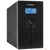 ИБП CROWN ИБП CMU-SP800EURO LCD {800VA\450W, корпус металл, 1x12V/9AH, розетки 3*EURO+1*IEC С13, AVR, 1*порт RJ-11, 1*порт RJ-45} CM000001493