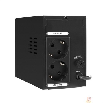 ИБП Exegate EX294613RUS ИБП ExeGate Power Smart ULB-500.LCD.AVR.2SH <500VA/300W, LCD, AVR, 2*Schuko, металлический корпус, Black>-1
