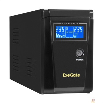 ИБП Exegate EX295986RUS ИБП (инвертор, синус, для котла) ExeGate SineTower SZ-600.LCD.AVR.1SH <600VA/360W, чистый синусоида, LCD дисплей, AVR, 1*Schuko, линейно-интерактивный, внешняя батарея 12В до 200Ач