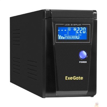 ИБП Exegate EX295980RUS ИБП (инвертор, синус, для котла) ExeGate SineTower SN-600.LCD.AVR.2SH <600VA/360W, чистая синусоида, LCD дисплей, AVR, 2*Schuko, линейно-интерактивный, Black>-2