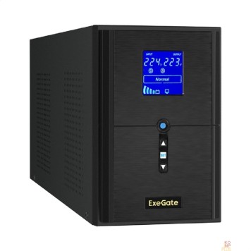 ИБП Exegate EX295983RUS ИБП (инвертор, синус, для котла) ExeGate SineTower SN-2000.LCD.AVR.3SH.1C13.RJ.USB <2000VA/1600W, чистая синусоида, LCD дисплей, AVR, 3*Schuko+1*C13, RJ45/11, USB, линейно-интеракт