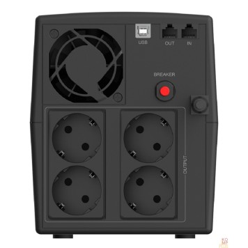 ИБП ИБП CBR QUANTUM QTM-1500 Line Interactive 1500 VA / 900 W, 4 x EURO, HID-USB, RJ45-1