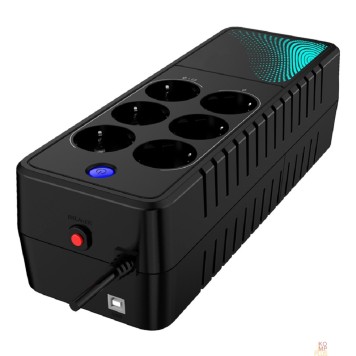 ИБП ИБП CBR LGT-650H-6F-LDB Offline 650VA/360W 5Ah12V 6 x Shuko+ Breaker-1