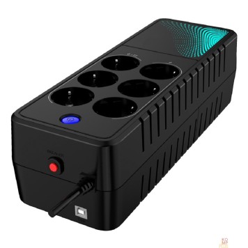 ИБП ИБП CBR LGT-850H-6F-LDB Offline  850VA/480W 6Ah12V 6 x Shuko+ Breaker-1