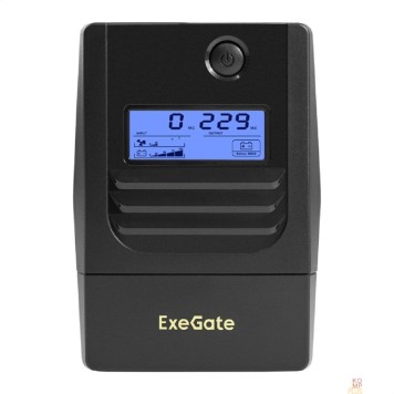 ИБП Exegate EX299507RUS ИБП ExeGate Smart LB-1000.LCD.AVR.2SH.USB (1000VA/650W, LCD, AVR, 2*Schuko, USB, батарея 12V 9Ah, Black)-2