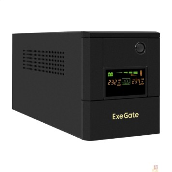 ИБП Exegate EX299823RUS ИБП ExeGate Smart LB-2000.LCD.AVR.8C13 (2000VA/1200W, цветной LCD, AVR, 8*C13, батарея 12V 9Ah - 2 шт., металлический корпус, Black)-1