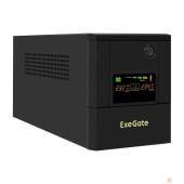 ИБП Exegate EX299824RUS ИБП ExeGate Smart LB-2000.LCD.AVR.8C13.USB (2000VA/1200W, цветной LCD, AVR, 8*C13, USB, батарея 12V 9Ah - 2 шт., металлический корпус, Black)