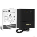 ИБП Exegate EX299784RUS ИБП ExeGate Power NB-2000.LED.AVR.4SH.USB (2000VA/1200W, LED, AVR, 4*Schuko, USB, батарея 12V 9Ah - 2 шт., металлический корпус, Black)