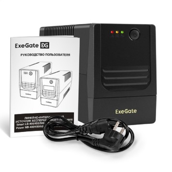 ИБП Exegate EX299757RUS ИБП ExeGate Power NB-800.LED.AVR.4C13 (800VA/480W, LED, AVR, 4*C13, батарея 12V 9Ah, Black)-1