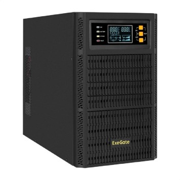 ИБП Exegate EX296949RUS ИБП On-line ExeGate PowerExpert TL-3000.72V.LCD.AVR.3SH.USB.RS232.SNMP <3000VA/3000W, On-Line, PF=1, LCD, 3*Schuko, RS232, USB, SNMP-slot, встроенные батареи 12V 7.2Ah - 6шт, возмо
