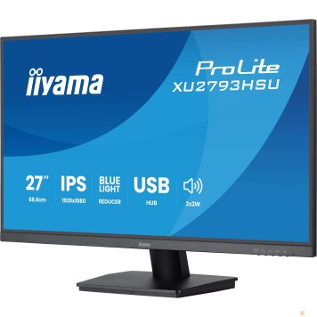 Монитор LCD IIYAMA 27'' XU2793HSU-B7 {IPS 1920х1080 100Hz 1ms 8bit(6bit+FRC) 300cd 178/178 1300:1 HDMI2.0 DisplayPort1.2 2xUSB2.0 2x2W 2x2W VESA}-2