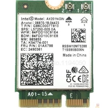 Компьютер Intel® AX201.NGWG.NVW Wi-Fi 6 AX201, 2230, 2x2 AX+BT, No vPro®,999TD0 985855