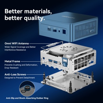 Компьютер GEEKOM GMIT13U7356H-321-EU Мини ПК IT13, GMIT13U7356H-321-EU, Intel U7-356H 32GB+1TB, WIN11 Pro-1