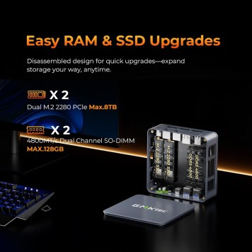 Компьютеры GMK Technology M6ULTRA/7640HS/32+1TB (AMD Ryzen 5 7640HS) 32GB+1TB, Win 11 Pro-2