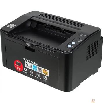 Pantum Pantum P2500W Принтер, Mono Laser, A4, 22стр/мин, 1200x1200 dpi, 128MB RAM, лоток 150 листов, USB, RJ45, Wi-Fi, черный корпус