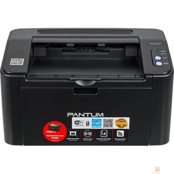 Pantum Pantum P2500W Принтер, Mono Laser, A4, 22стр/мин, 1200x1200 dpi, 128MB RAM, лоток 150 листов, USB, RJ45, Wi-Fi, черный корпус-1